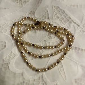 Faux pearl necklace